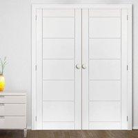 JBK Limelight Apollo Flush Fire Door Pair is White Primed and 30 Minute Fire Rated