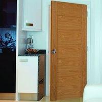 JBK Royale Modern VP7 Oak Veneered Flush Fire Door is 1/2 Hour Fire Rated and Pre-Finished