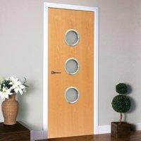 JBK Porthole 3 Beech Door, Pre-Finished