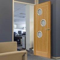 JBK Porthole 3 SP Roma Diana Oak Door is Pre-Finished