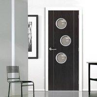 JBK Porthole 3 SP Eco Colour Argento Ash Grey Painted Door is Pre-finished