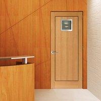 JBK Square 1 Clementine Oak Door with Walnut Inlays is Pre-Finished