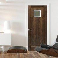 JBK Square 1 Vina Walnut Door with Oak Inlays is Pre-Finished