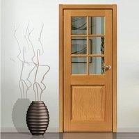 JBK Door Set Kit Arden Oak Door with Clear Safety Glass is Pre-Finished