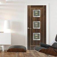 JBK Square 3 Vina Walnut Door with Oak Inlays is Pre-Finished