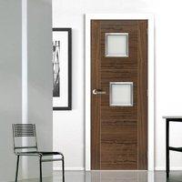 JBK Square 2 SP Brisa Mistral Walnut Door with Decorative Groove, Pre-finished