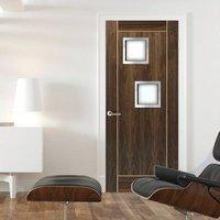 JBK Square 2 SP Vina Walnut Door with Oak Inlays is Pre-Finished