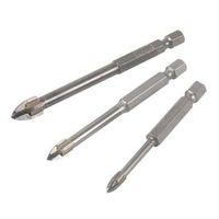 JCB Glass & Tile Drill Bit (Dia)5/6/8mm (L)65/75/85mm