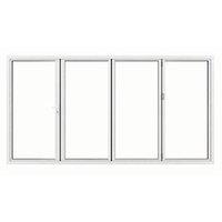 jci aluminium folding door set white left opening 2090 x 3990mm