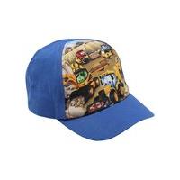 JCB boys character print blue baseball style hoop and loop back fastening cap - Blue