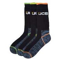 jcb pack of 3 high vis boot socks