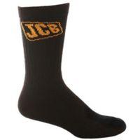 jcb 4 pairs of black work socks