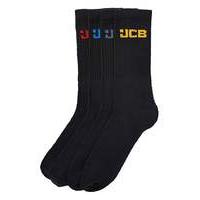 JCB Pack of 4 Crew Logo Socks