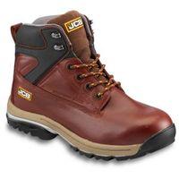 JCB Brown Full Grain Leather Steel Toe Cap Fast Track Boots Size 11