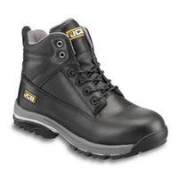JCB Black Full Grain Leather Steel Toe Cap Workmax Boots Size 12