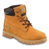 JCB Honey Full Grain Leather Steel Toe Cap Protector Safety Boots Size 9
