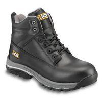 JCB Black Full Grain Leather Steel Toe Cap Workmax Boots Size 11