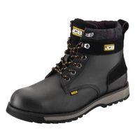 jcb black buffalo leather steel toe cap 5cx boots size 9