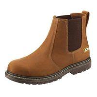 JCB Light Tan Soft Leather Steel Toe Cap Agmaster Pro Dealer Boots Size 8