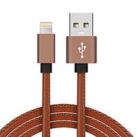 JDB PU Leather Braided Aluminum Alloy Lightning 8P Fast Charging Phone USB Cable for iPhone 7 6 6s Plus 5s 5 iPadmini