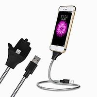 JDB Flexible Metal USB Cable 2.5A Fast Charging Car Phone Holder Cable For iPhone 5 5s 6s 7 Connector Adapter Cables