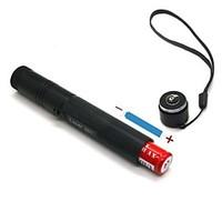 JD301 High Power Green Adjustable Beam Laser Pointers Pen (5MW, 532nm, 1x18650 Charger, Black)