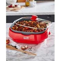 JDW Ceramic 5-in-1 Red Electric Grill