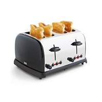 JDW 4 Slice Black Toaster