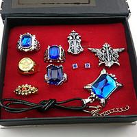 Jewelry Inspired by Black Butler Ciel Phantomhive Anime Cosplay Accessories Necklace / Brooch / Ring Blue / SilverAlloy / Artificial