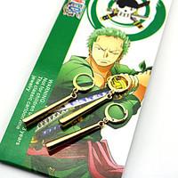 Jewelry Inspired by One Piece Roronoa Zoro Anime Cosplay Accessories Earrings Golden ABS / Alloy Male / Female
