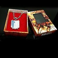 Jewelry Inspired by Attack on Titan Eren Jager Anime Cosplay Accessories Necklace Golden / Silver Alloy Male