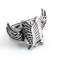Jewelry Inspired by Attack on Titan Cosplay Anime Cosplay Accessories Ring Silver Alloy Male