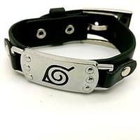 Jewelry Inspired by Naruto Cosplay Anime Cosplay Accessories Bracelet Black Alloy / PU Leather Male