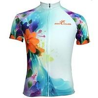 JESOCYCLING Cycling Jersey Women\'s Short Sleeve Bike Jersey Tops Quick Dry Breathable Sweat-wicking Polyester Floral / BotanicalSpring
