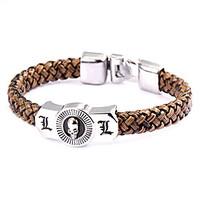 Jewelry Inspired by Death Note L.Lawliet Anime Cosplay Accessories Bracelet Brown / Silver Alloy / PU Leather Male