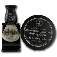 Jermyn Street Sensitive Skin Shaving Cream 150g Tub and Super Badger Hair Brush Set