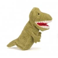 Jellycat Toothy Animal Hand Puppets, T-Rex, 28cm