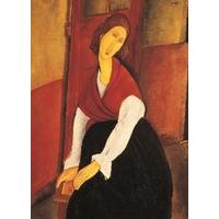 Jeanne Hebuterne in Red Shawl - Amedeo Clemente Modi 1000pc Jigsaw Puzzle