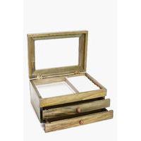 jewellery box with drawers brown