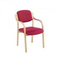 Jemini Wood Frame Side Chair With Arms Claret KF03515