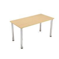 Jemini Rectangular Meeting Room Table Standard Leg Beech KF838573