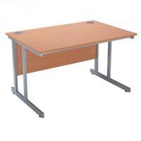 jemini intro 1200mm rectangular cantilever desk ferrera oak kf838515