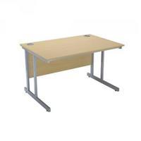 Jemini Intro 1500mm Rectangular Cantilever Desk Ferrera Oak KF838518