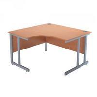 Jemini Intro 1200mm Radial Left Hand Cantilever Desk Bavarian Beech