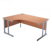 Jemini Intro 1500mm Radial Left Hand Cantilever Desk Bavarian Beech