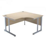 jemini intro 1200mm radial right hand cantilever desk warm maple