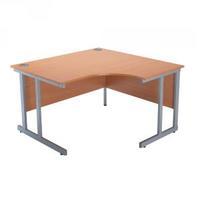 Jemini Intro 1200mm Radial Right Hand Cantilever Desk Bavarian Beech