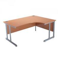 jemini intro 1500mm radial right hand cantilever desk bavarian beech