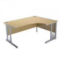 Jemini Intro 1500mm Radial Right Hand Cantilever Desk Ferrera Oak