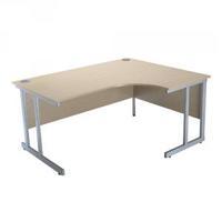 Jemini Intro 1500mm Radial Right Hand Cantilever Desk Warm Maple